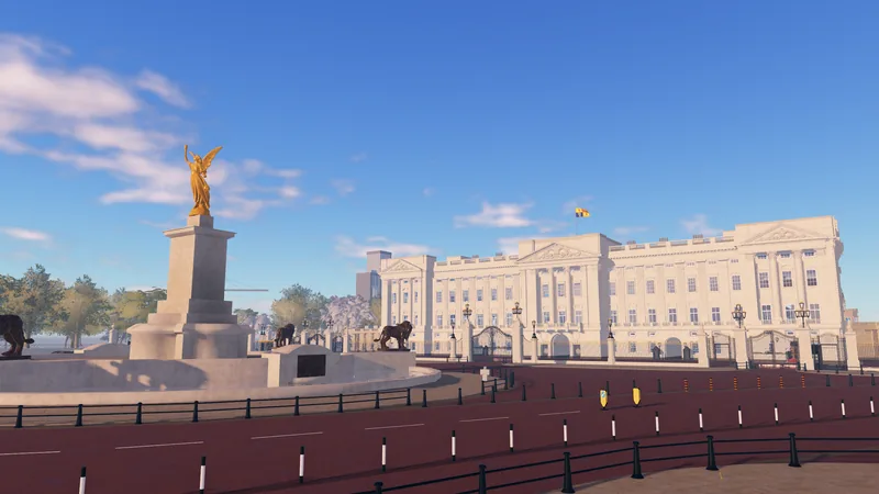 Buckingham Palace and the Victoria Memorial